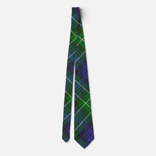 Abercrombie Blue Green Tartan Pset Scottish Stropdas (Achterkant)