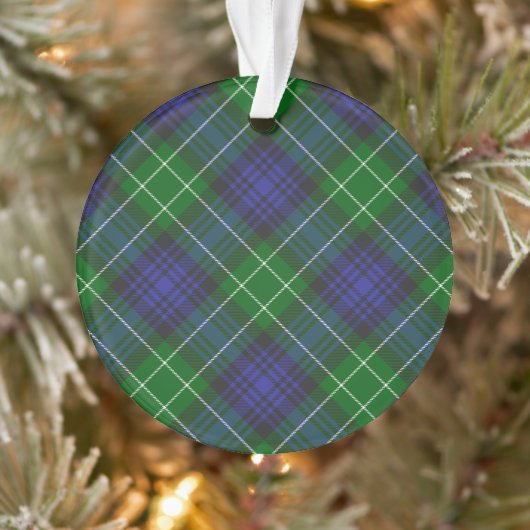 Abercrombie Blue Green Tartan Schotland Ornament (Boom)