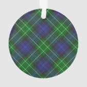 Abercrombie Blue Green Tartan Schotland Ornament (achterkant)