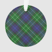 Abercrombie Blue Green Tartan Schotland Ornament (voorkant)