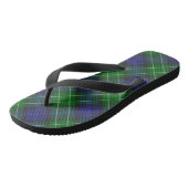 Abercrombie Blue Green Tartan Schotland Teenslippers (Schuin)