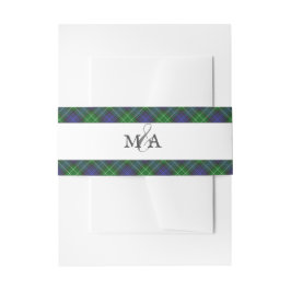 Abercrombie Blue Green Tartan Schotland Uitnodigingen Wikkel