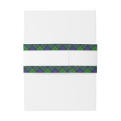 Abercrombie Blue Green Tartan Schotland Uitnodigingen Wikkel (Achterkant Voorbeeld)