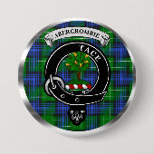 Abercrombie Clan Badge & Tartan Button (Voorkant)