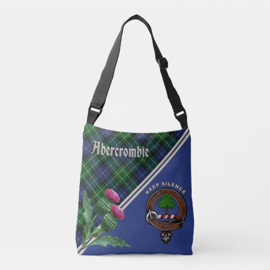 Abercrombie Clan Badge & Tartan Crossbody Tas (Voorkant)