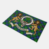 Abercrombie Clan Badge & Tartan Deurmat (Schuin)