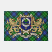 Abercrombie Clan Badge & Tartan Deurmat (Voorkant)