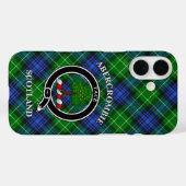 Abercrombie Clan Badge & Tartan Gepersonaliseerd Case-Mate iPhone Case (Achterkant (horizontaal))