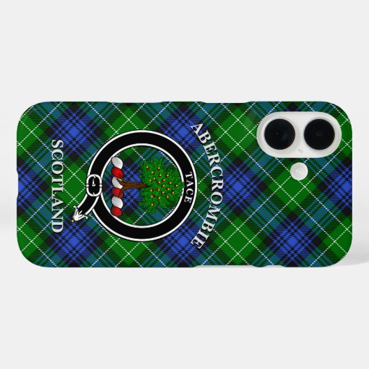 Abercrombie Clan Badge & Tartan Gepersonaliseerd Case-Mate iPhone Case (Achterkant (horizontaal))