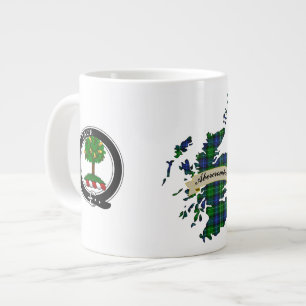 Abercrombie Clan Badge & Tartan Kaart Grote Koffiekop