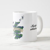 Abercrombie Clan Badge & Tartan Kaart Grote Koffiekop (Voorkant rechts)