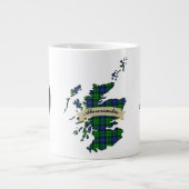 Abercrombie Clan Badge & Tartan Kaart Grote Koffiekop (Voorkant)