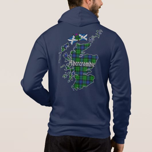 Abercrombie Clan Badge & Tartan Kaart Hoodie (Achterkant)