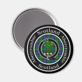 Abercrombie Clan Badge & Tartan Magneet (Voorkant / Achterkant)