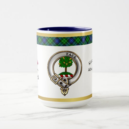 Abercrombie Clan Badge Tartan & Motto Mok (Midden)