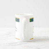 Abercrombie Clan Badge Tartan & Motto Porselein Kop (Achterkant)