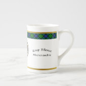 Abercrombie Clan Badge Tartan & Motto Porselein Kop (Rechts)