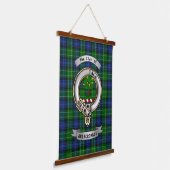 Abercrombie Clan Badge & Tartan Personalized Hangend Wandkleed (Gebogen)