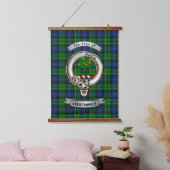 Abercrombie Clan Badge & Tartan Personalized Hangend Wandkleed (Slaapkamer)