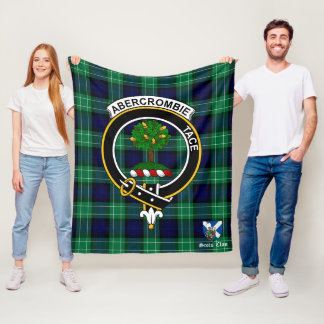 Abercrombie Clan Badge Tartan Plaid Fleece Deken