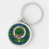 Abercrombie Clan Badge & Tartan Sleutelhanger (Voorkant)