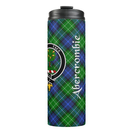 Abercrombie Clan Badge & Tartan Thermosbeker (Voorkant)