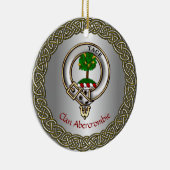 Abercrombie Clan Badge/Tartan Thistle Personalized Keramisch Ornament (Rechts)