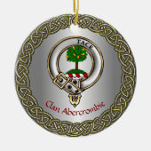 Abercrombie Clan Badge/Tartan Thistle Personalized Keramisch Ornament (Voorkant)