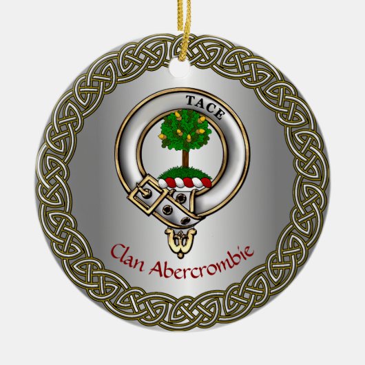 Abercrombie Clan Badge/Tartan Thistle Personalized Keramisch Ornament (Voorkant)