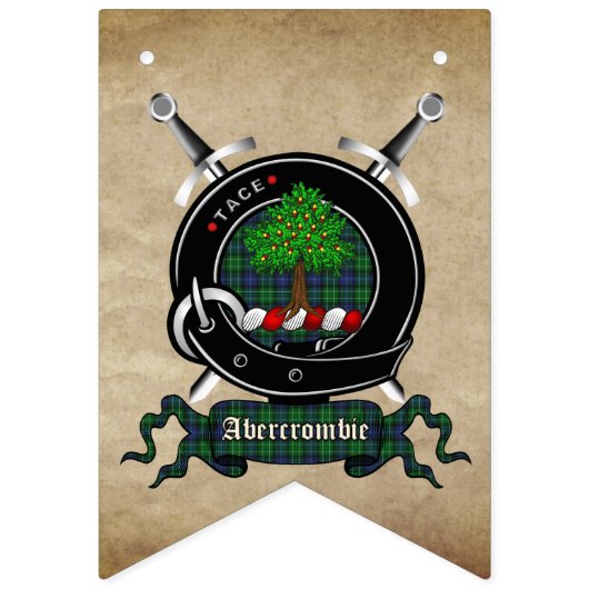 Abercrombie Clan Badge & Tartan Vlaggenlijsten Vlaggetjes (Eerste vlag)