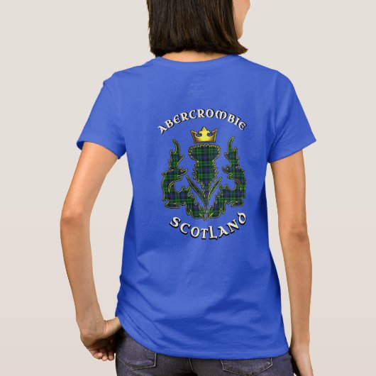 Abercrombie Clan Badge & Tartan w/Motto T-shirt (Achterkant)