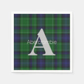 Abercrombie Clan Plaid Monogram Papieren servetten (Voorkant)