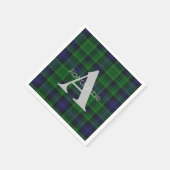 Abercrombie Clan Plaid Monogram Papieren servetten (Hoek)