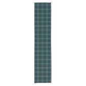 Abercrombie Clan Tartan Blue en Green Pset Korte Tafelloper (Voorkant)