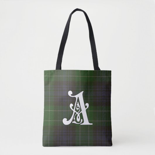 Abercrombie Clan Tartan Monogram Tote Bag (Voorkant)