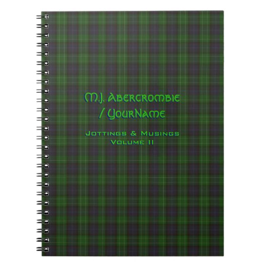 Abercrombie Clan tartan Notitieboek (Voorkant)