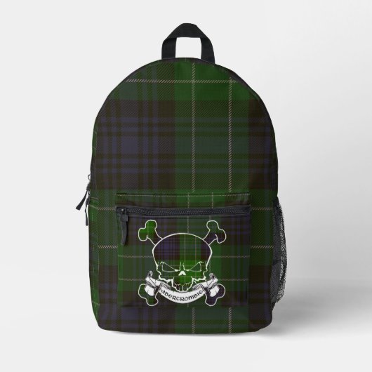 Abercrombie Clan Tartan schedel Bedrukte Rugzak (Voorkant)