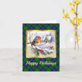 Abercrombie Crest/Tartan w/Robin Gepersonaliseerde Kaart (Gele Bloem)