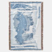 Abercrombie Gepersonaliseerde White Stag Winter Sc Deken (Voorkant Verticaal)
