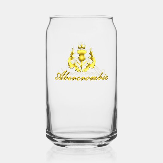 Abercrombie Gold Crowned Thistle Blikvorm Glas (Achterkant)
