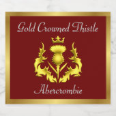 Abercrombie Gold Crowned Thistle Likeurfles Etiket (Enkel label)