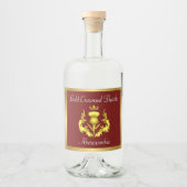 Abercrombie Gold Crowned Thistle Likeurfles Etiket (Voorkant)