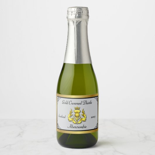 Abercrombie Gold Crowned Thistle Sparkling Wijnetiket (Voorkant)