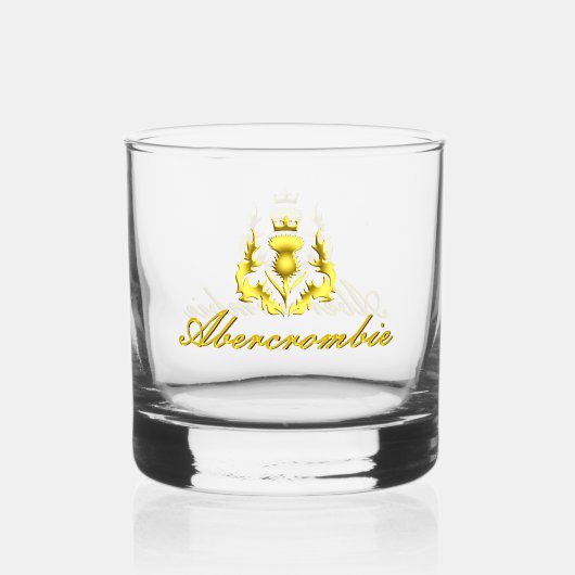 Abercrombie Gold Crowned Thistle Whiskey Glass Whisky Glas (Voorkant)