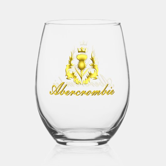 Abercrombie Gold Crowned Thistle Wijnglas Zonder Voet (Voorkant)