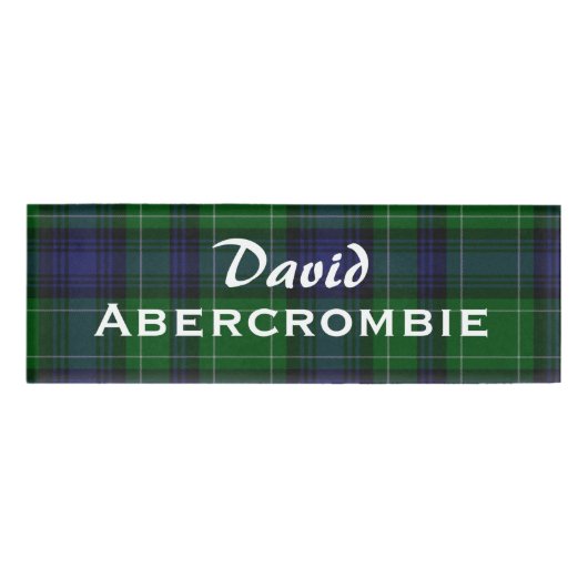 Abercrombie Plaid Custom Name Label Naambadge (Voorkant)