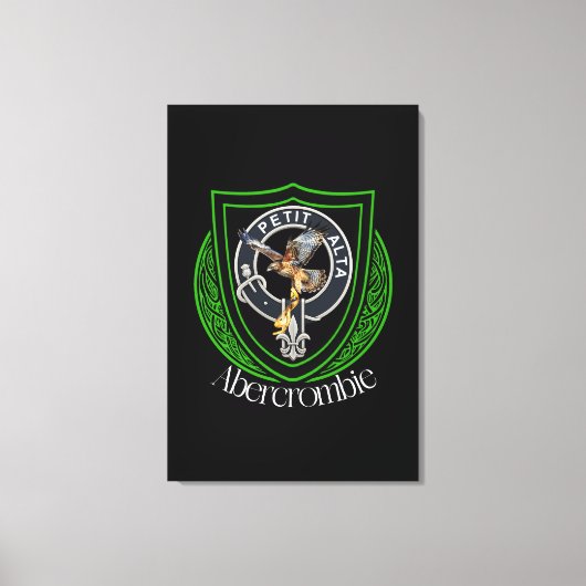Abercrombie Schotse Clan Crest Canvas Afdruk (Voorkant)