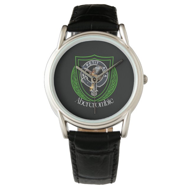 Abercrombie Schotse Clan Crest Horloge (Voorkant)