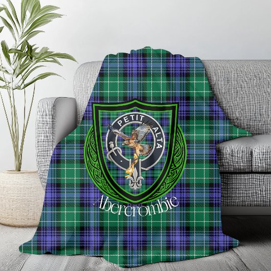 Abercrombie Schotse Clan Tartan Crest Fleece Deken