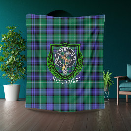 Abercrombie Schotse Clan Tartan & Crest Fleece Deken